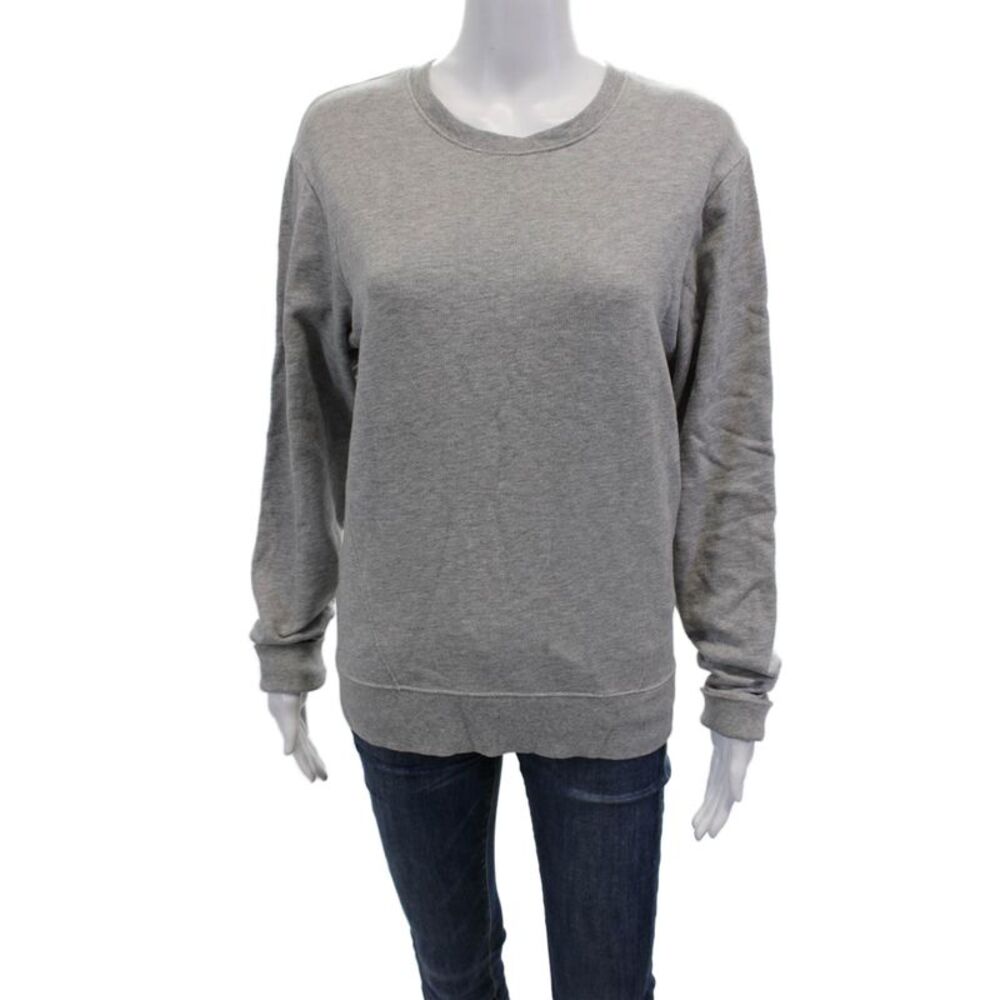 Helmut Womens Cotton Long Sleeve Pullover Crew Neck Sweatshirt Gray Size S